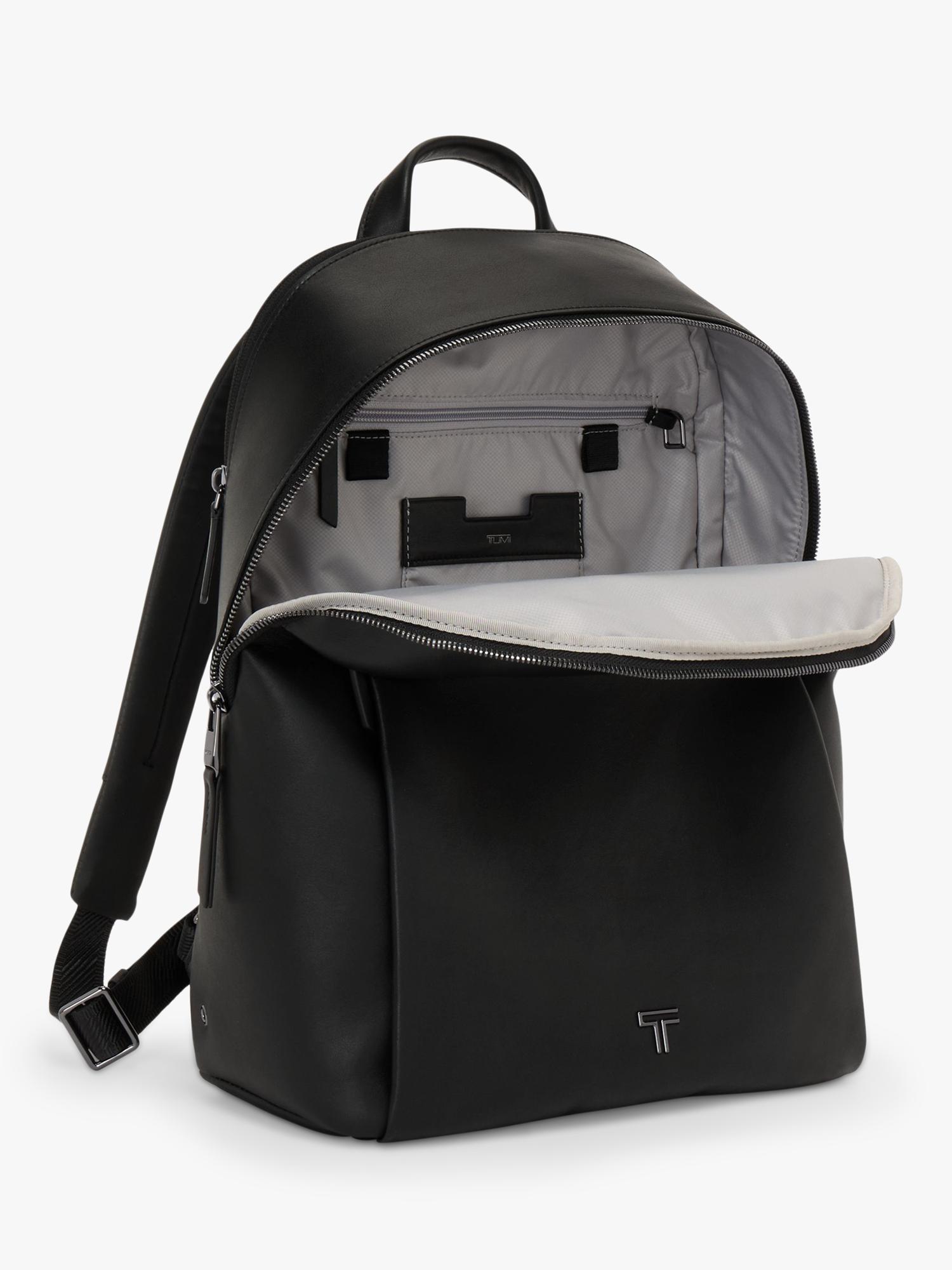 TUMI Voyageur Holland leather backpack black/gunmetal, UK version