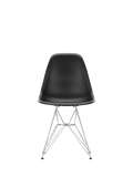 Vitra Eames RE DSR Recycled Plastic Chair, Chrome Legs, Black