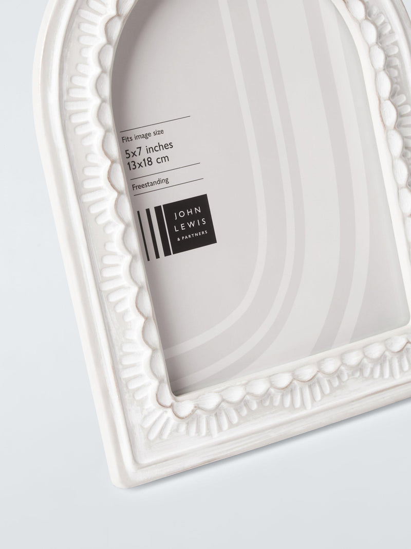 John Lewis arched photo frame white 5x7 - British product