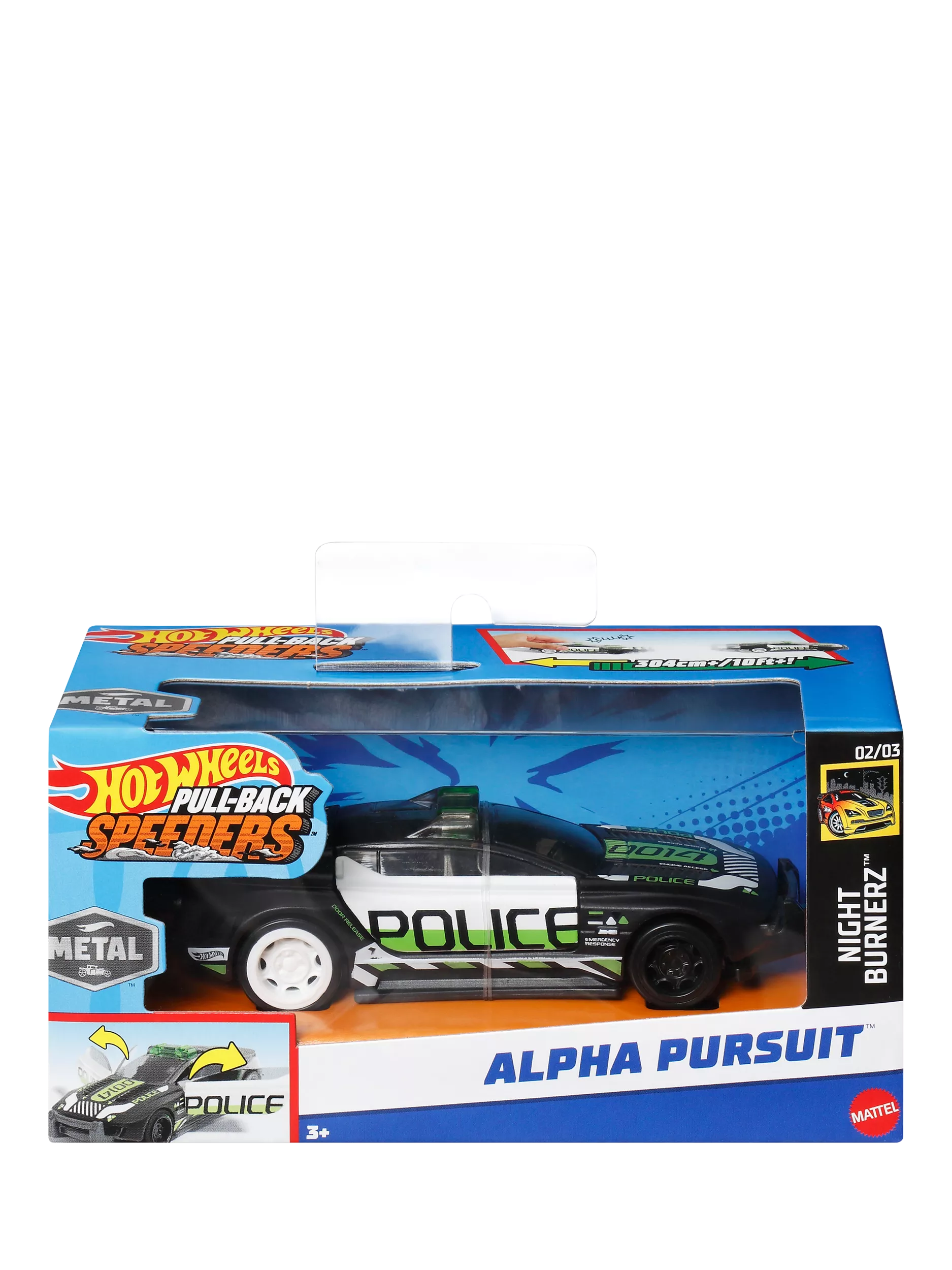 Hot Wheels Pull Back Speeder die-cast car, imported from the UK