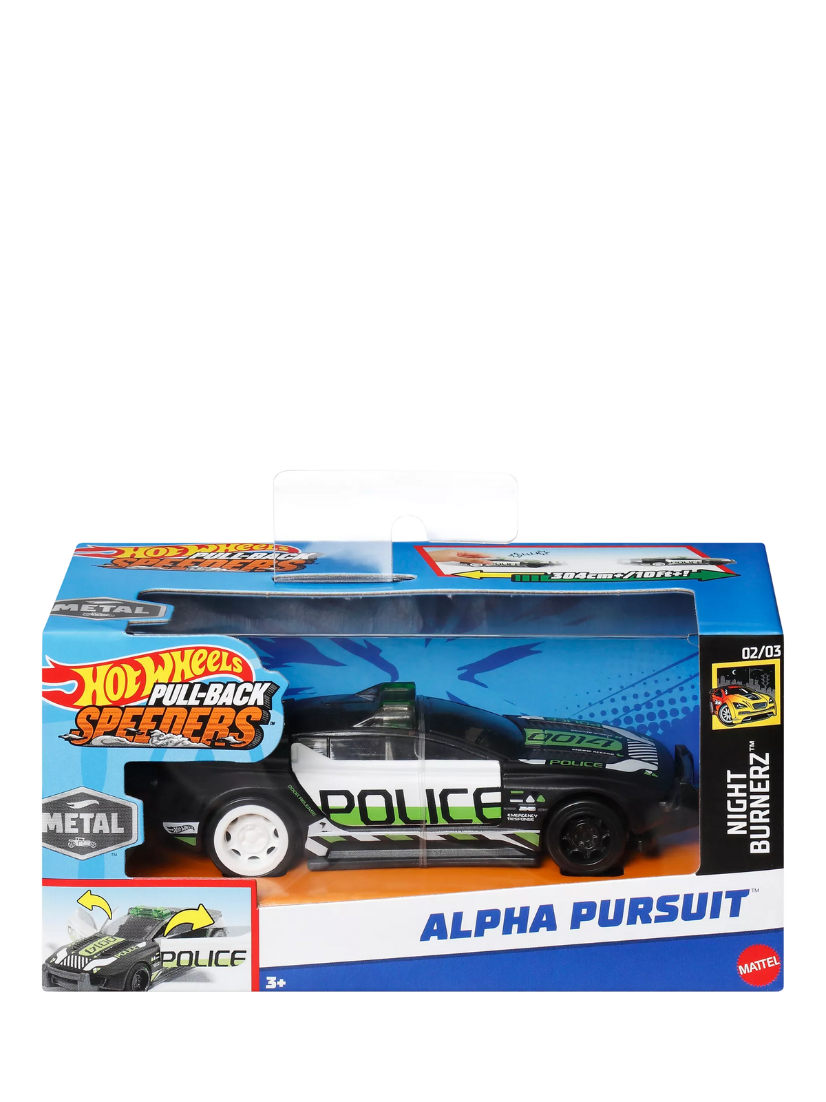 Hot Wheels Pull Back Speeder die-cast car, imported from the UK