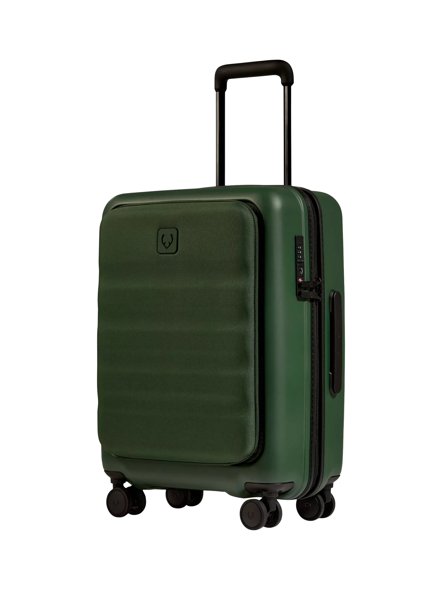 Antler Icon Stripe Pocket 4-Wheel 56cm Cabin Case, Green