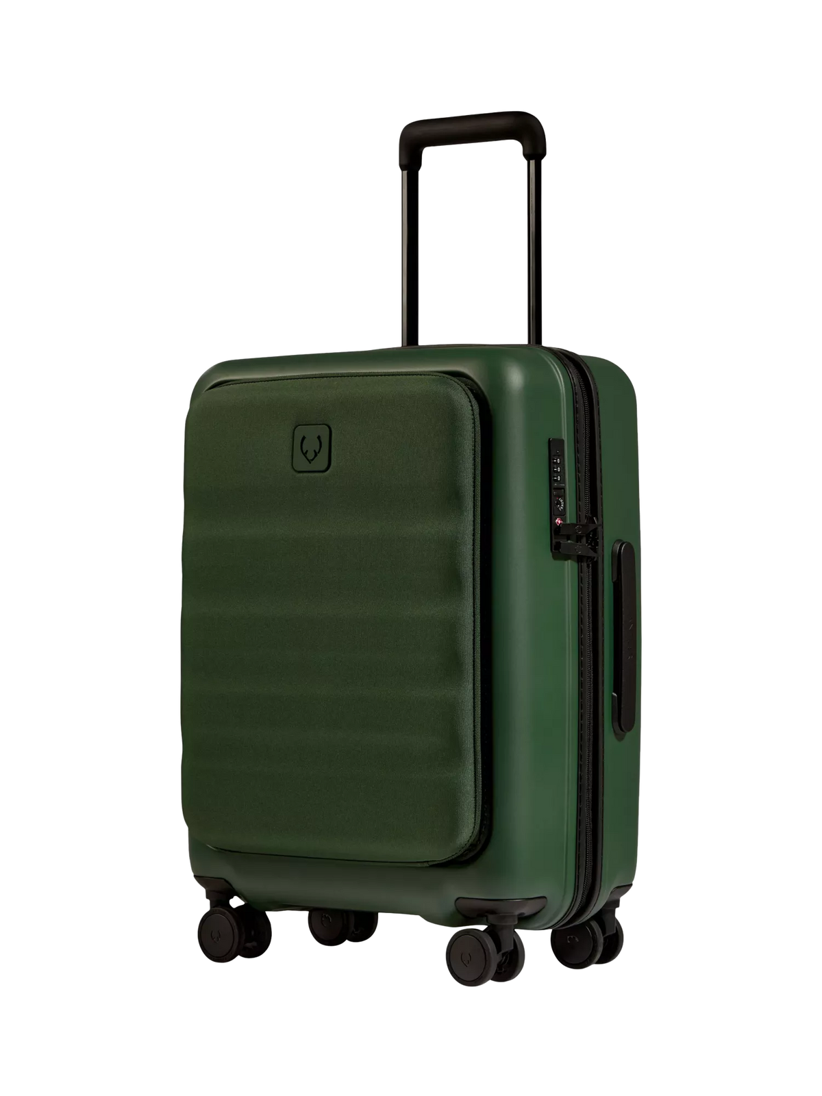 Antler Icon Stripe Pocket 4-Wheel 56cm Cabin Case, Green
