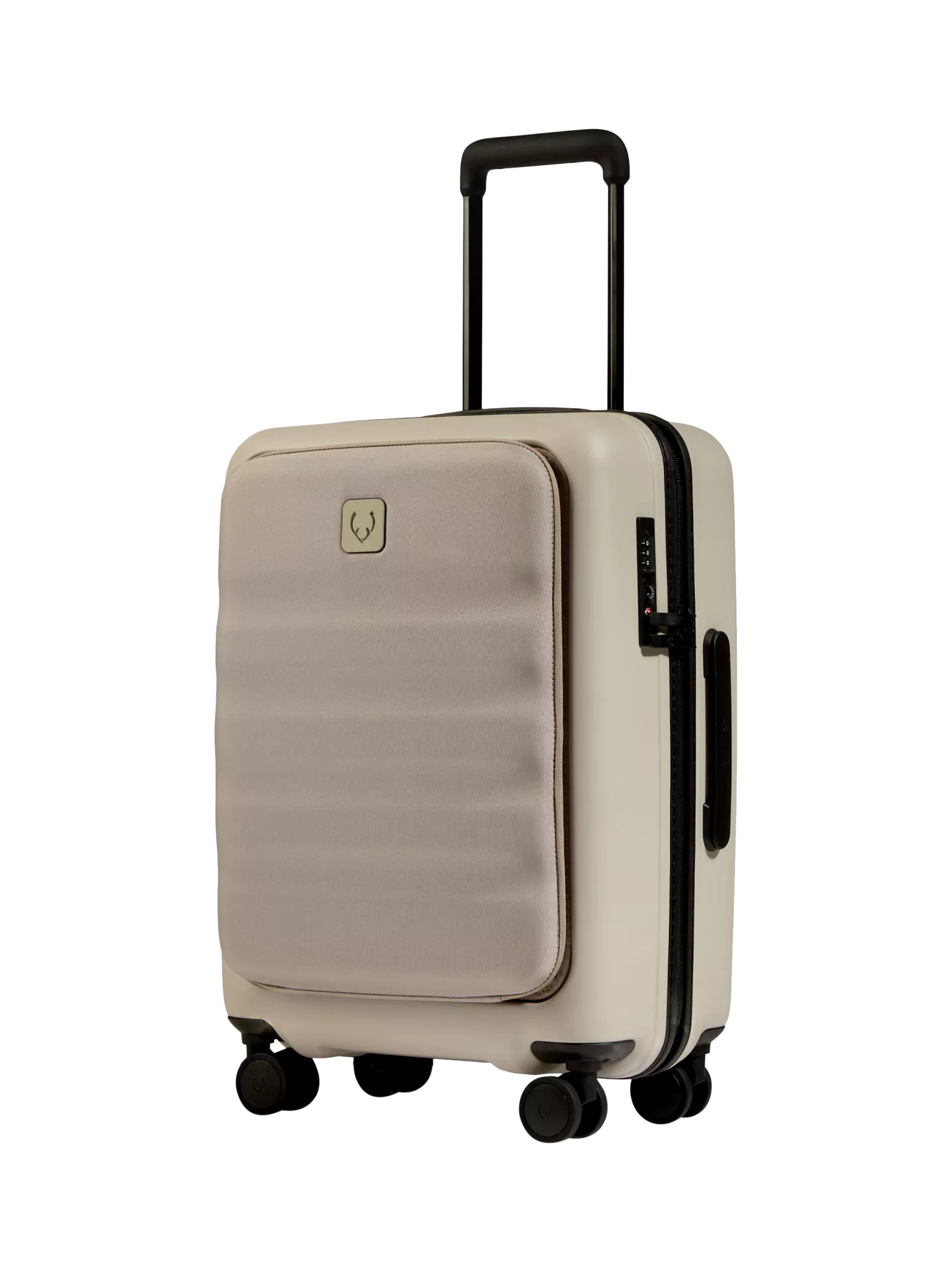 Antler Icon Stripe Pocket 4-Wheel 56cm Cabin Case, Taupe