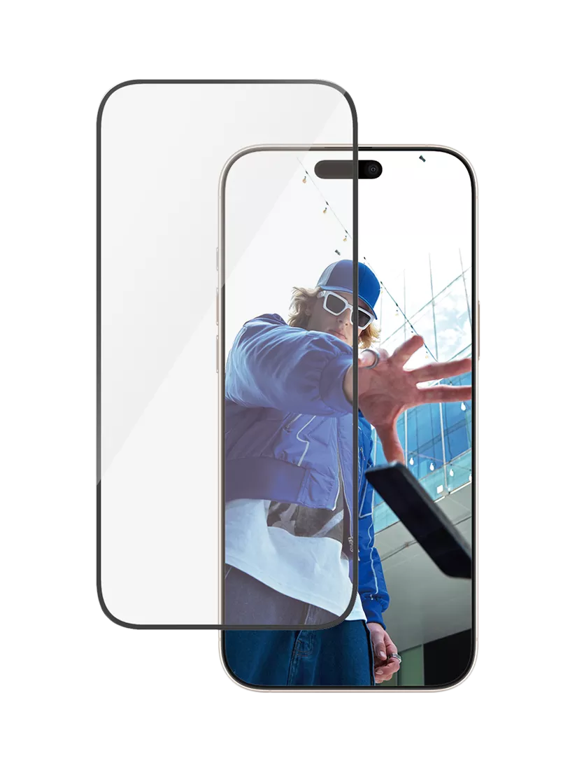 PanzerGlass ultra-wide fit screen protector for iPhone 16 Pro Max, imported from the UK