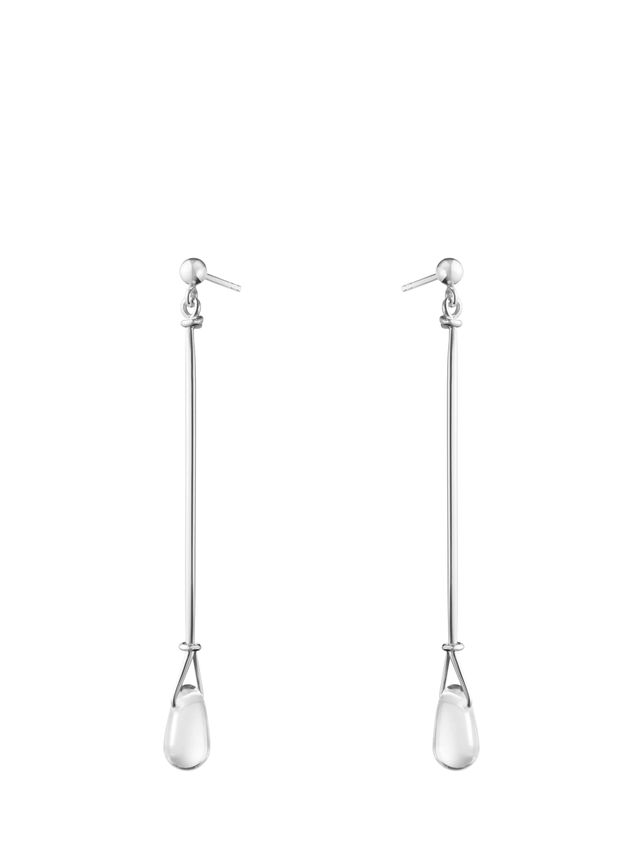 Georg Jensen Hängeohrringe Bergkristall Sterlingsilber (Britische Marke)