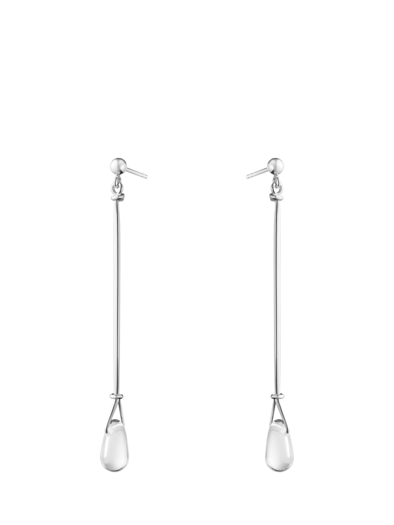 Georg Jensen Hängeohrringe Bergkristall Sterlingsilber (Britische Marke)