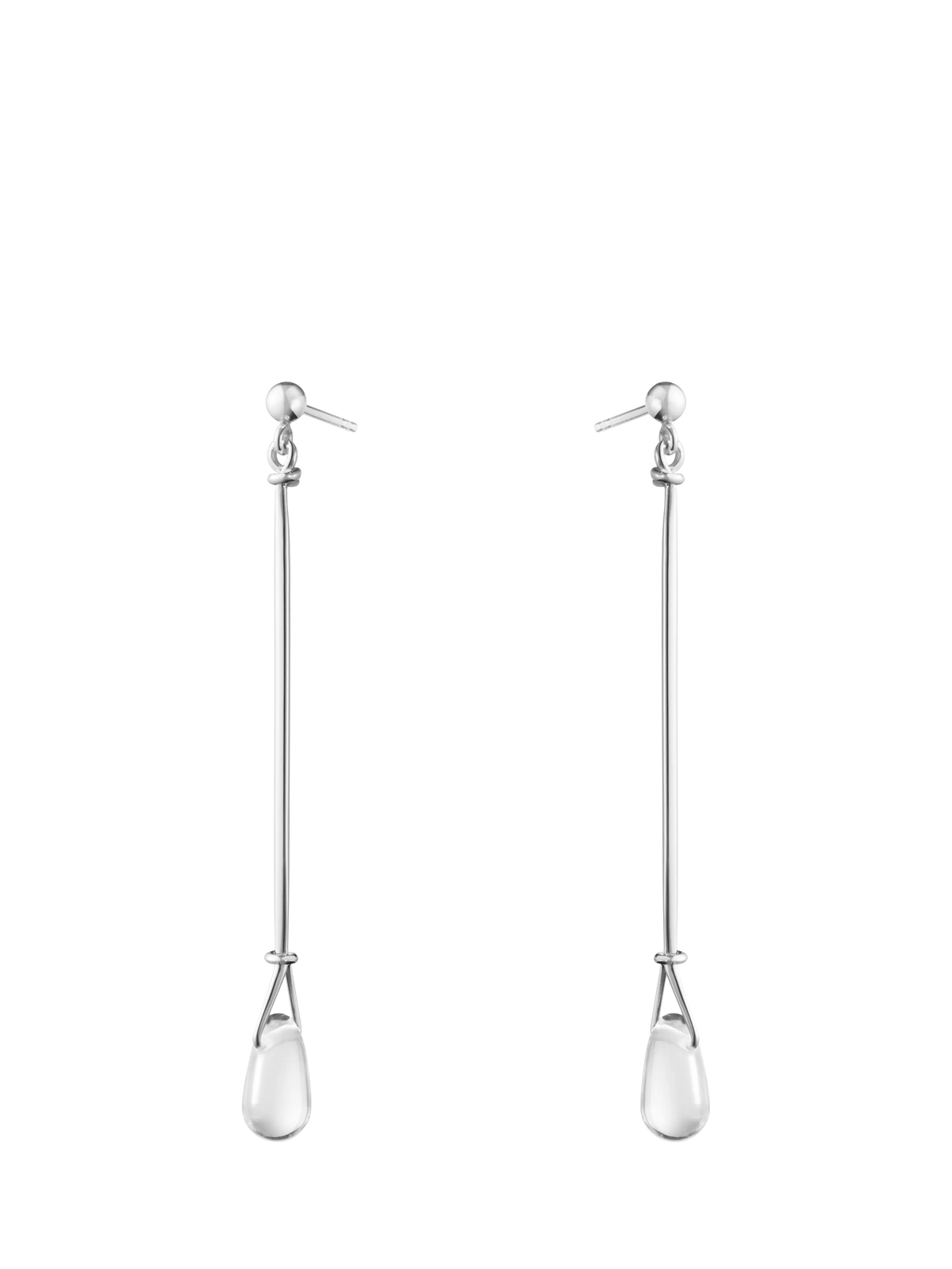 Georg Jensen Hängeohrringe Bergkristall Sterlingsilber (Britische Marke)