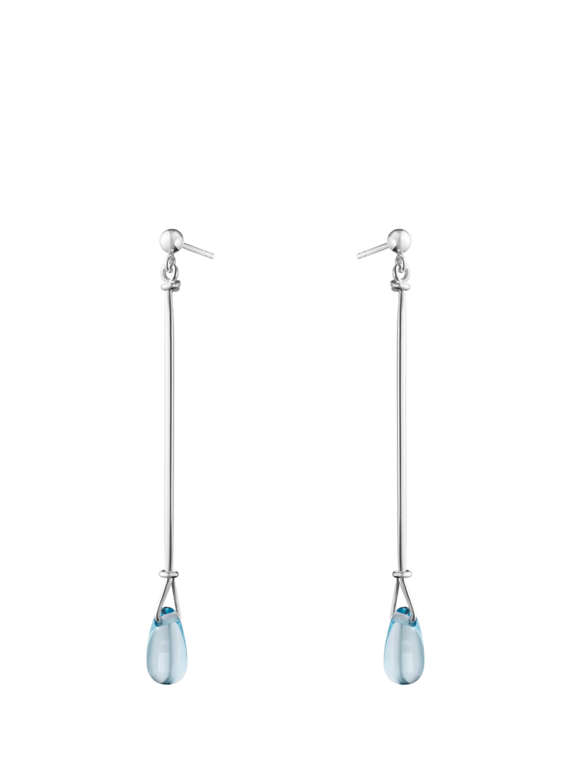 Georg Jensen Vivianna Torun Tropfen-Edelstein lange Hängeohrringe