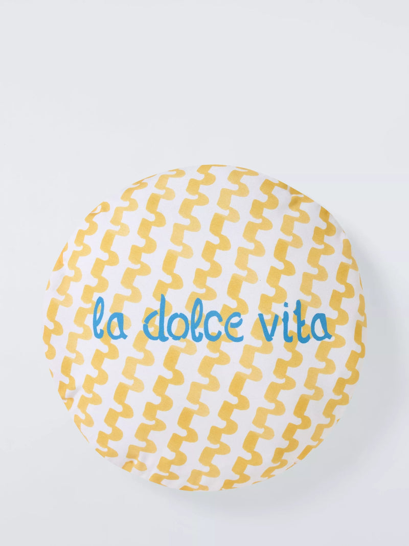John Lewis Dolce Vita Round Cushion Mimosa, UK version