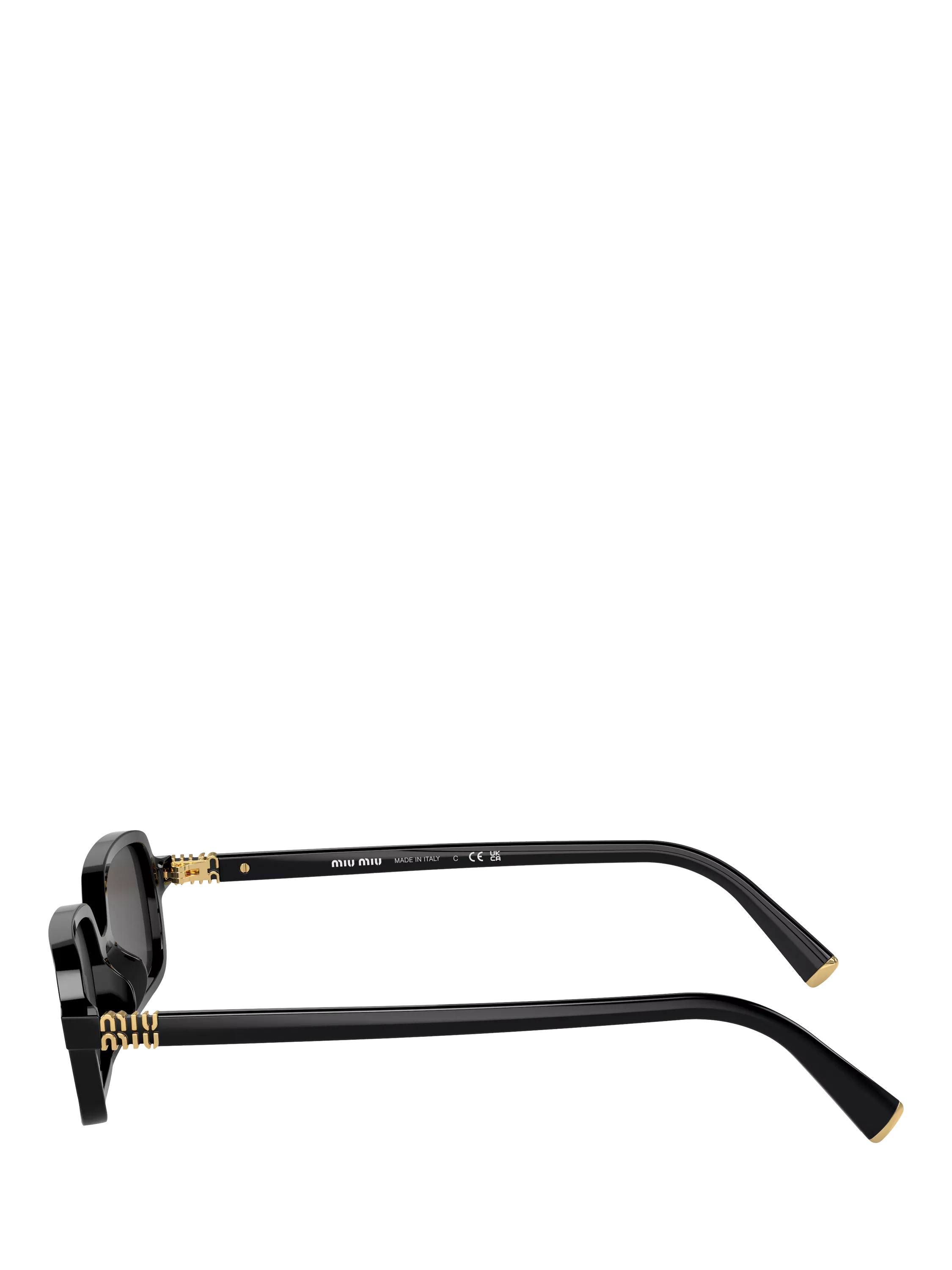 Miu Miu rectangular sunglasses black, UK version