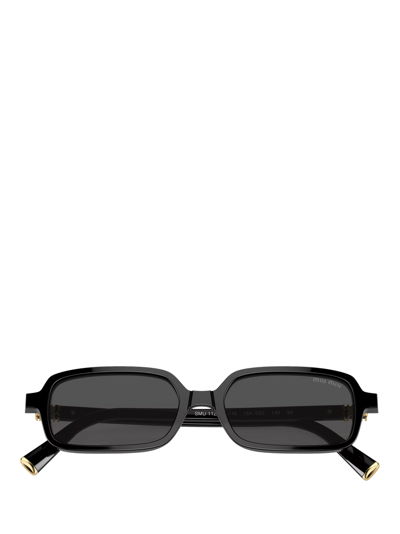 Miu Miu rectangular sunglasses black, UK version