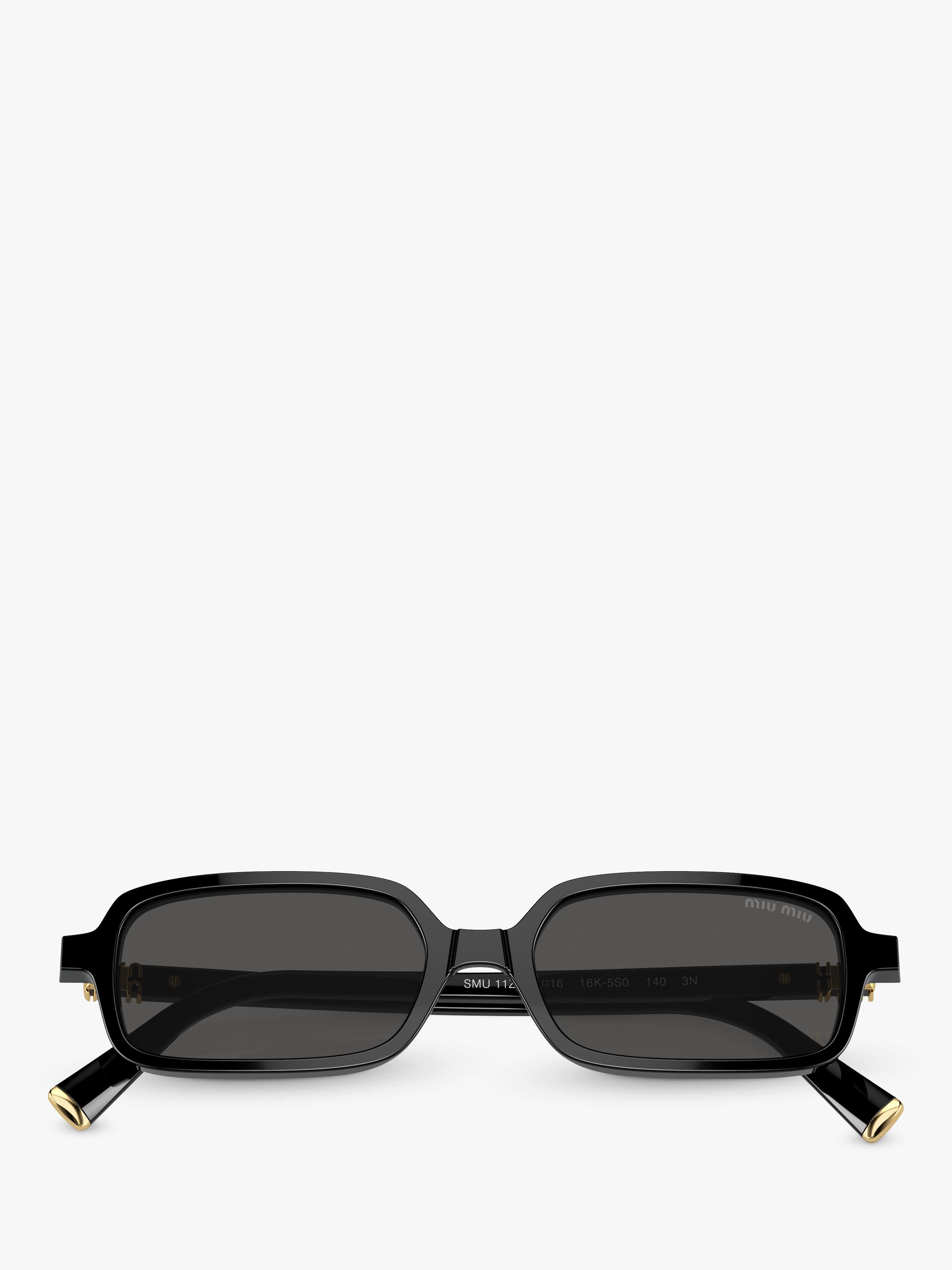 Miu Miu rectangular sunglasses black, UK version