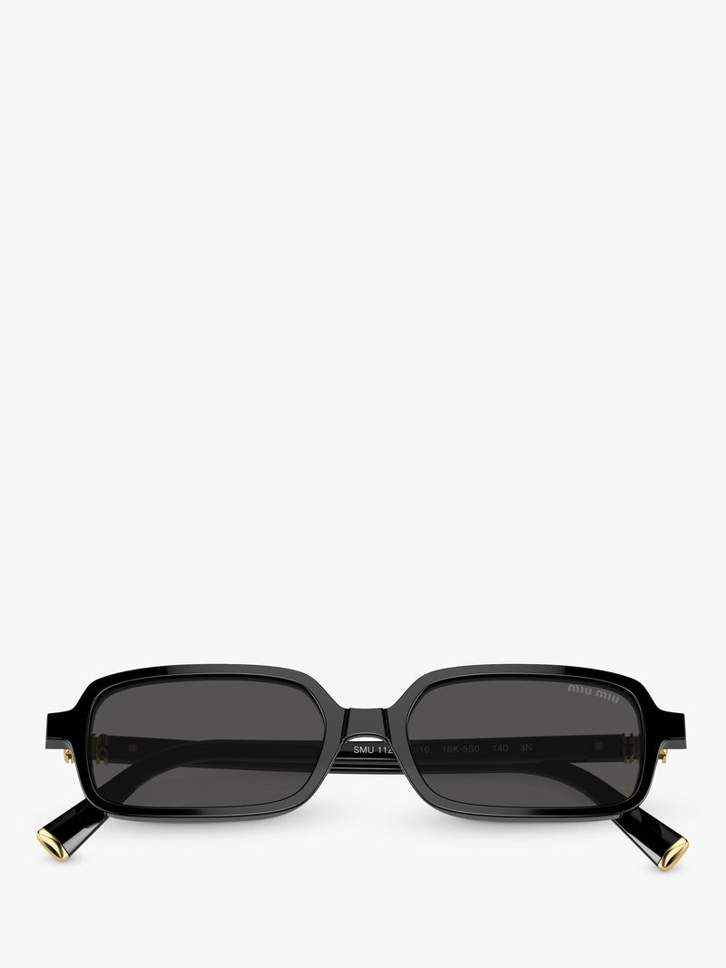 Miu Miu rectangular sunglasses black, UK version