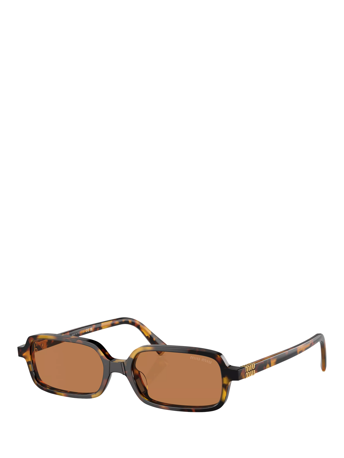 Miu Miu rectangular sunglasses brown polyamide lens (British brand)