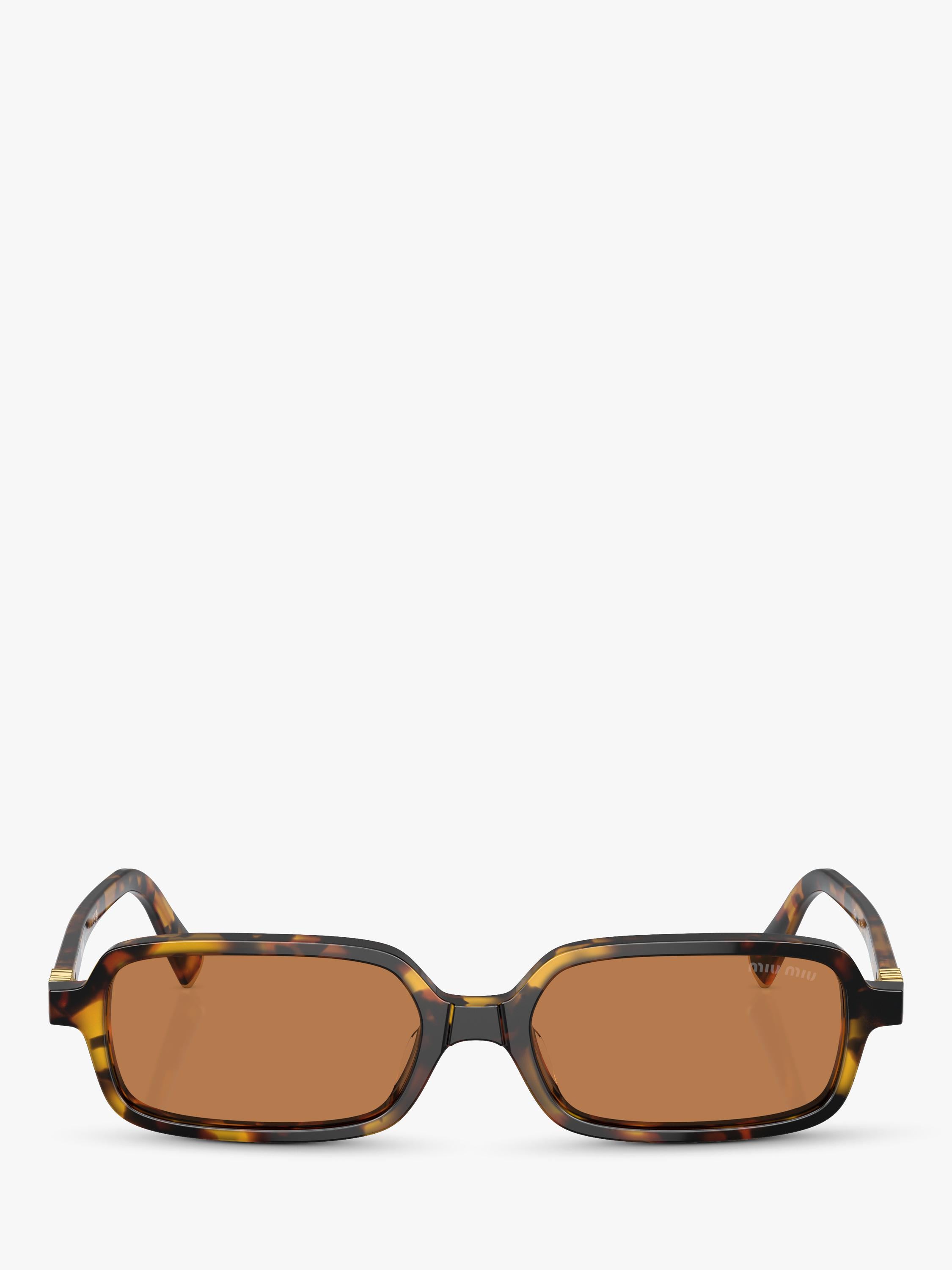 Miu Miu rectangular sunglasses brown polyamide lens (British brand)