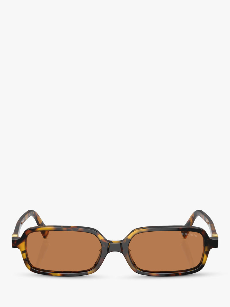 Miu Miu rectangular sunglasses brown polyamide lens (British brand)