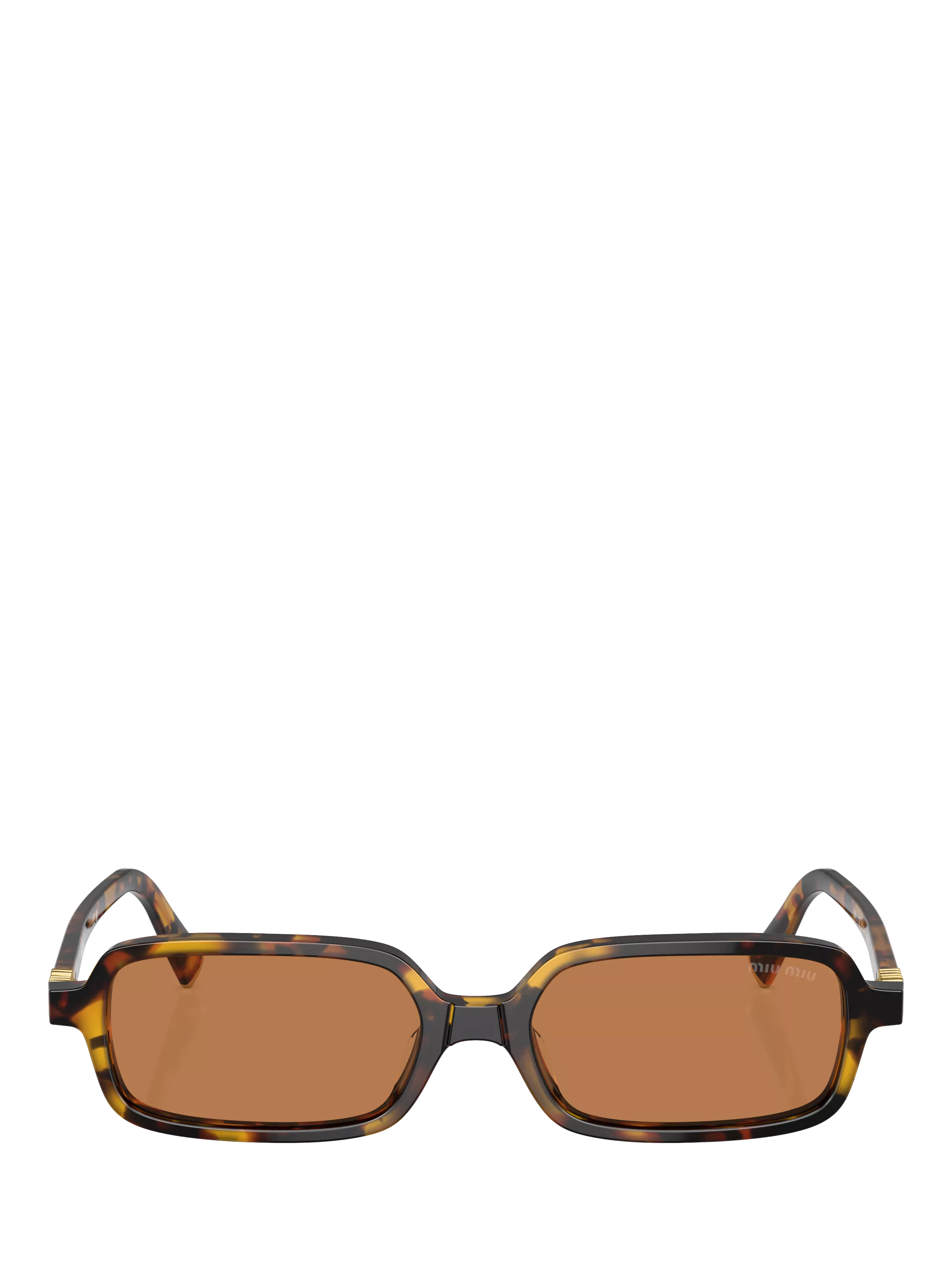 Miu Miu rectangular sunglasses brown polyamide lens (British brand)