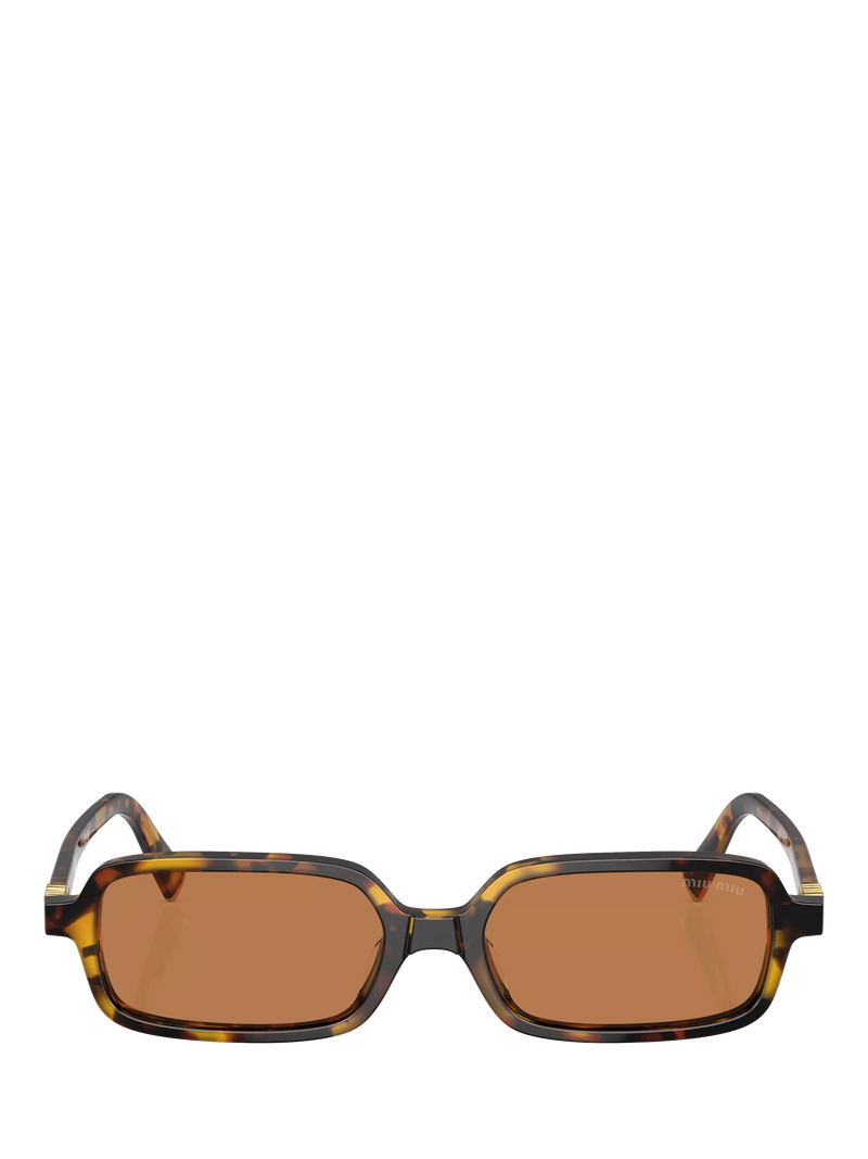 Miu Miu rectangular sunglasses brown polyamide lens (British brand)