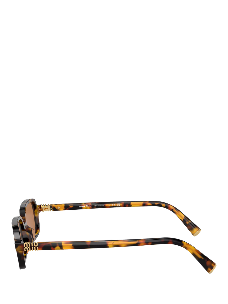 Miu Miu rectangular sunglasses brown polyamide lens (British brand)