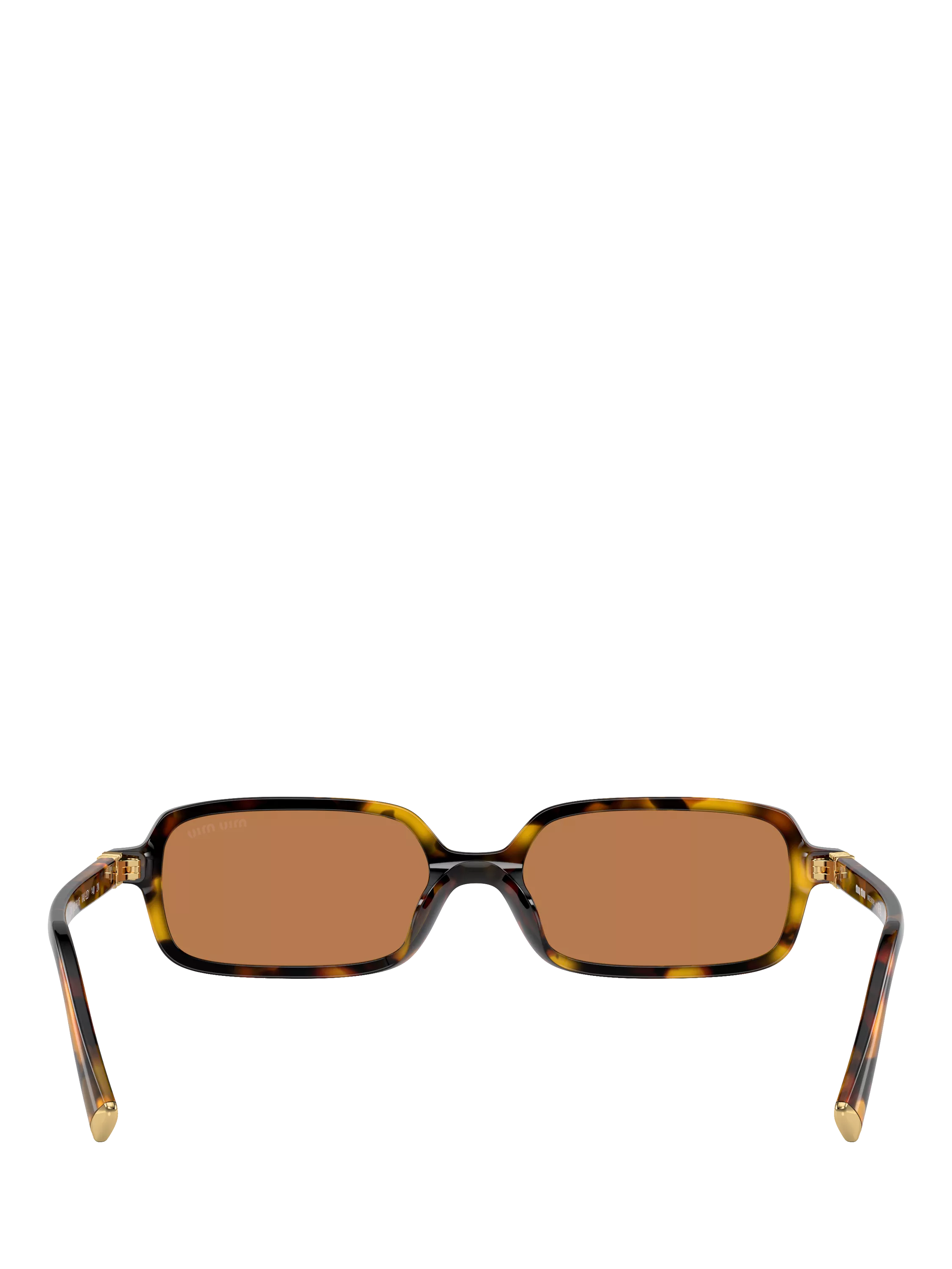 Miu Miu rectangular sunglasses brown polyamide lens (British brand)