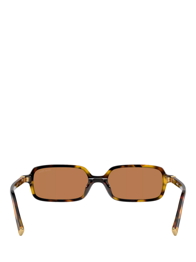 Miu Miu rectangular sunglasses brown polyamide lens (British brand)