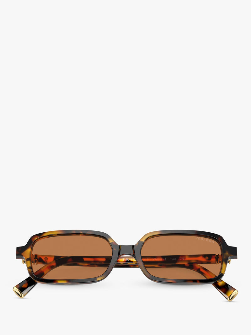 Miu Miu rectangular sunglasses brown polyamide lens (British brand)