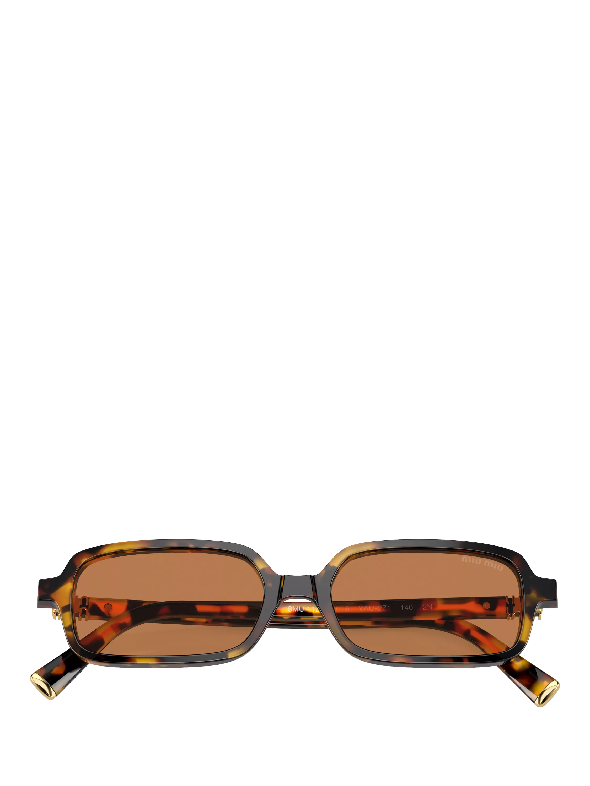 Miu Miu rectangular sunglasses brown polyamide lens (British brand)