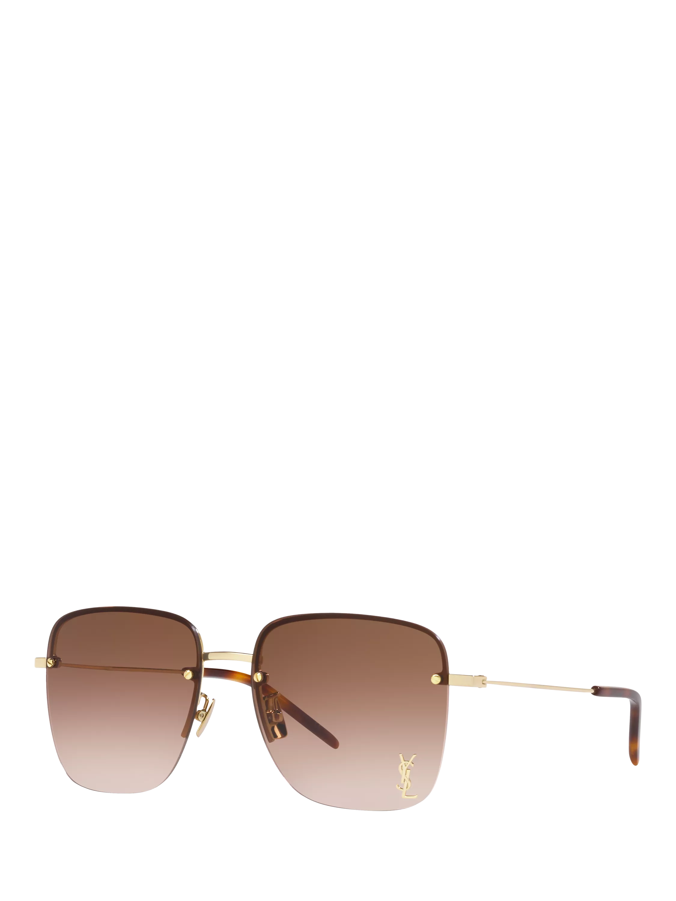 Yves Saint Laurent gold square sunglasses, UK version