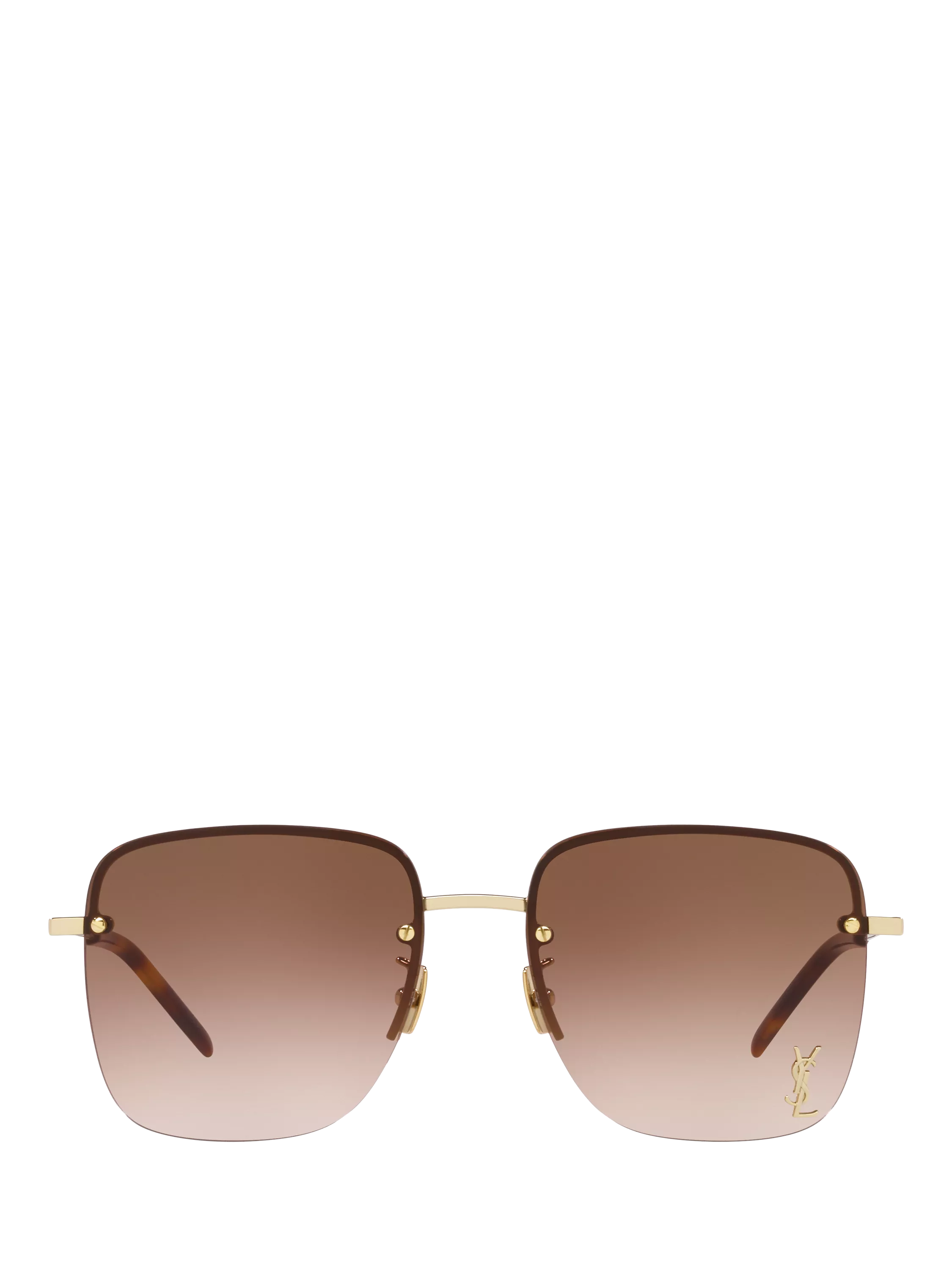 Yves Saint Laurent gold square sunglasses, UK version