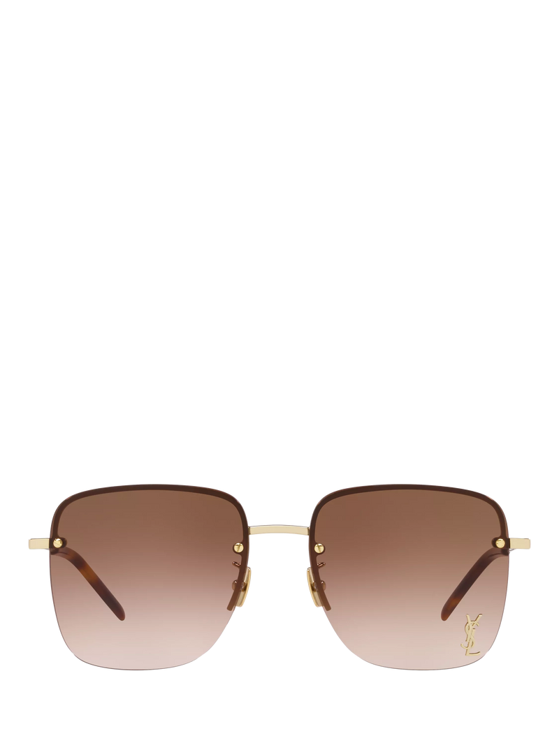 Yves Saint Laurent gold square sunglasses, UK version