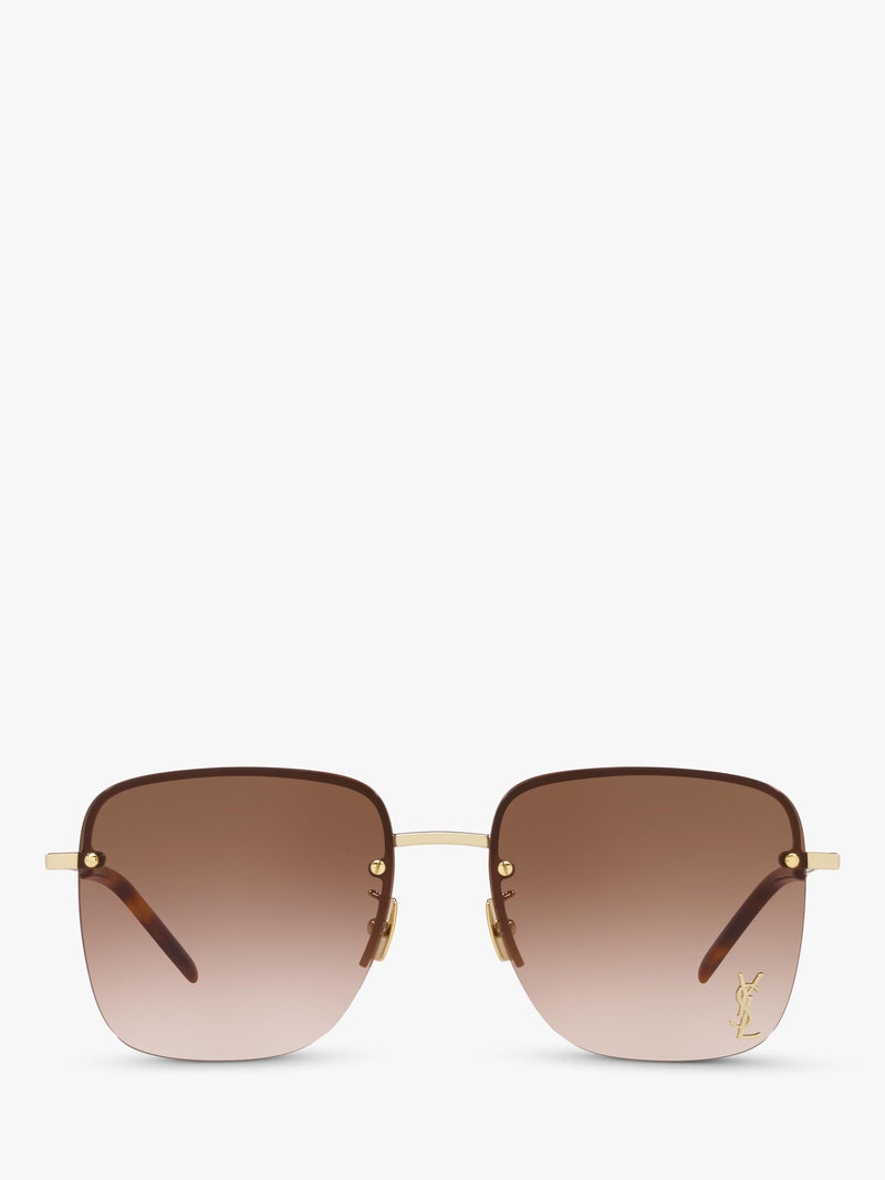 Yves Saint Laurent gold square sunglasses, UK version
