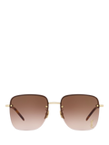 Yves Saint Laurent gold square sunglasses, UK version