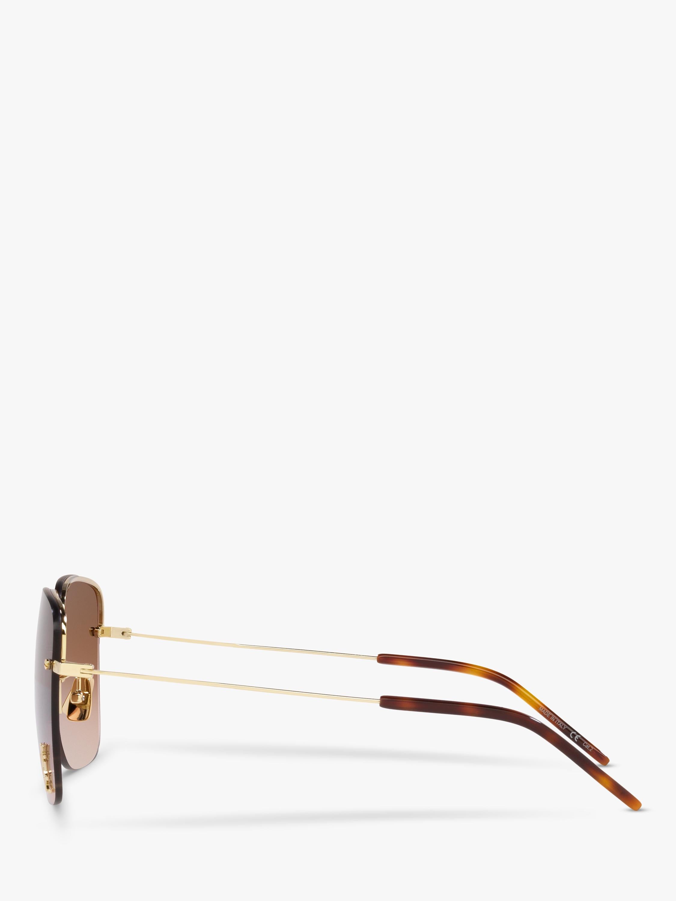 Yves Saint Laurent gold square sunglasses, UK version