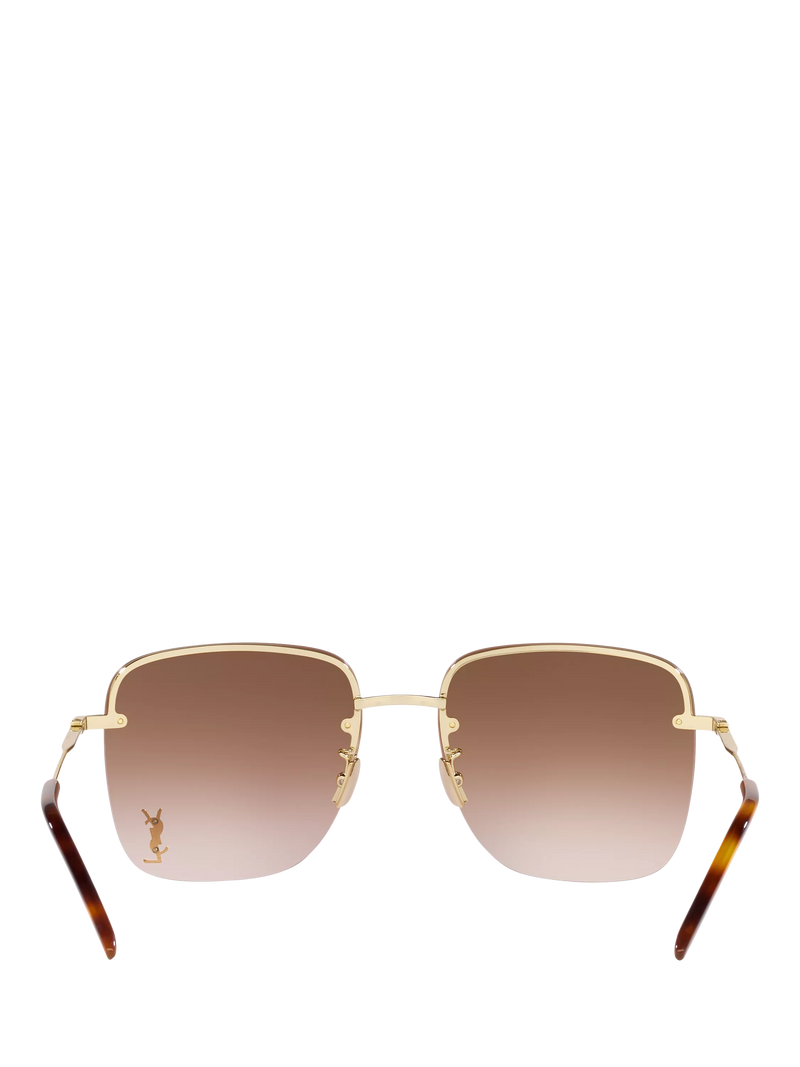 Yves Saint Laurent gold square sunglasses, UK version