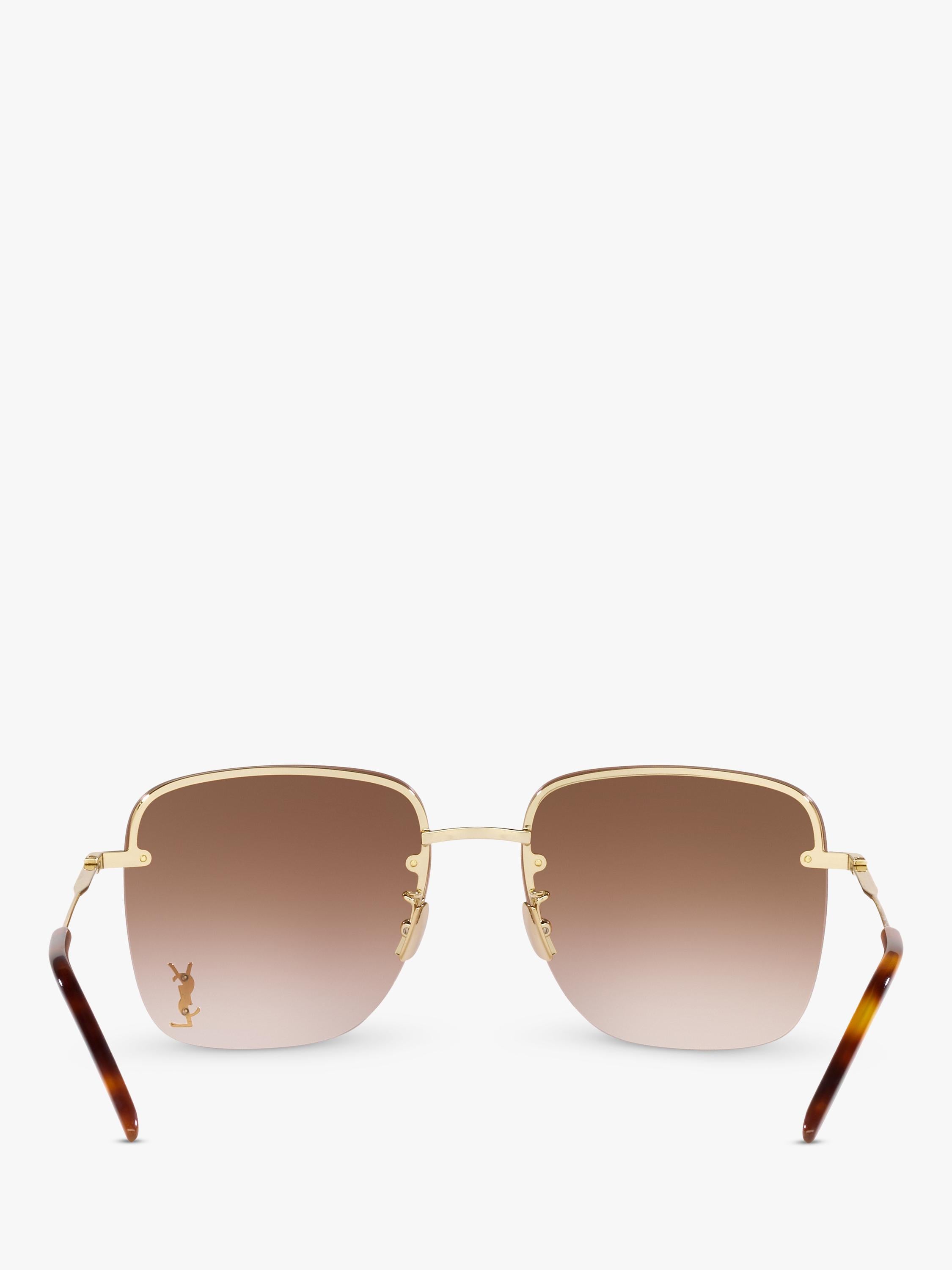 Yves Saint Laurent gold square sunglasses, UK version