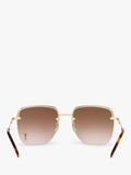 Yves Saint Laurent gold square sunglasses, UK version