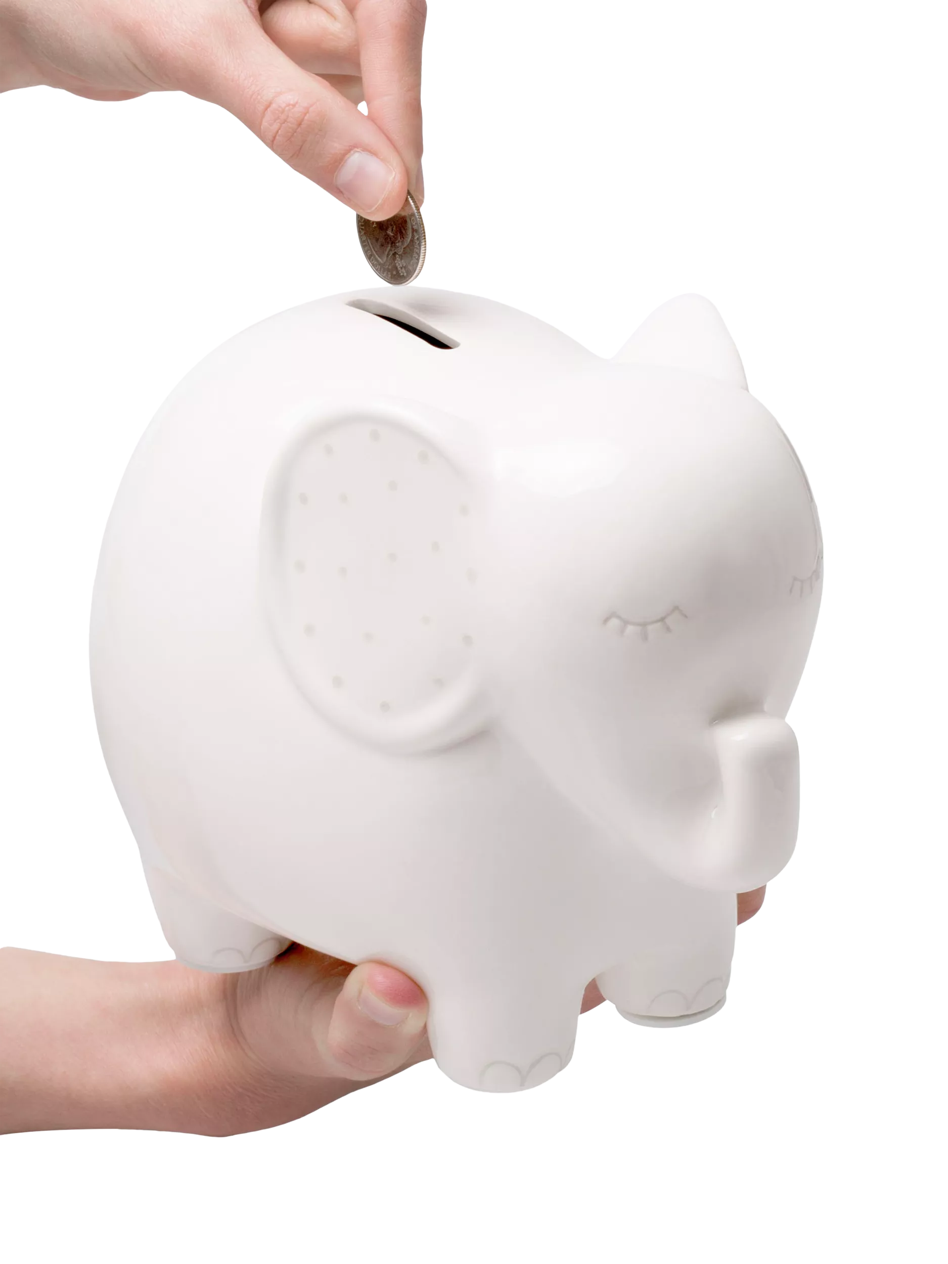 Pearhead ceramic elephant money bank UK version