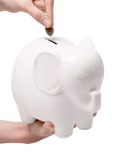 Pearhead ceramic elephant money bank UK version