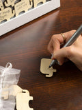 Pearhead elephant frame baby shower alternative with wooden pieces (British brand)