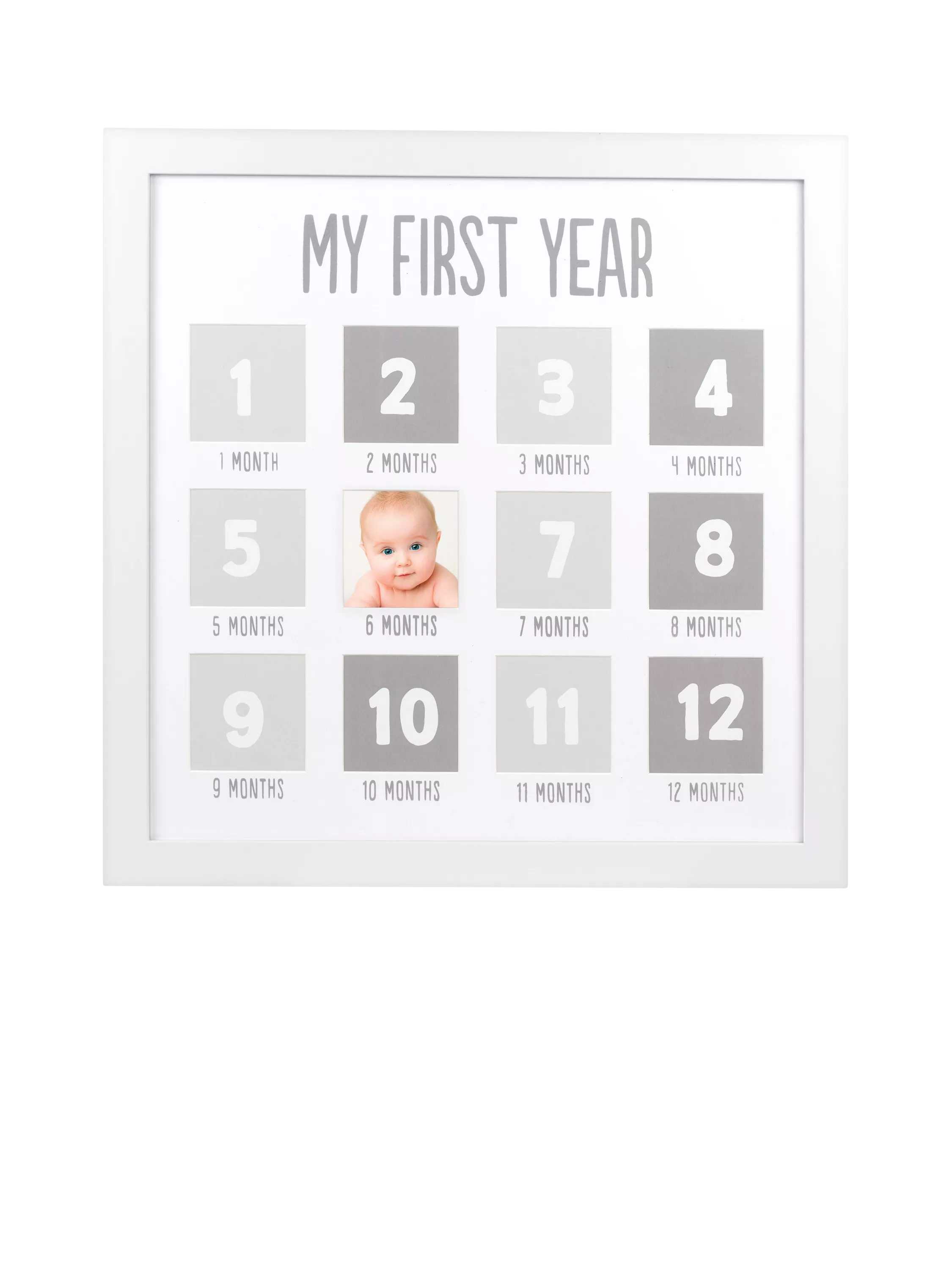 Pearhead My First Year picture frame for 12 photos, imported from the UK
