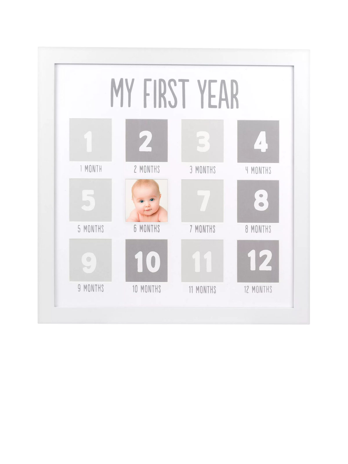 Pearhead My First Year picture frame for 12 photos, imported from the UK
