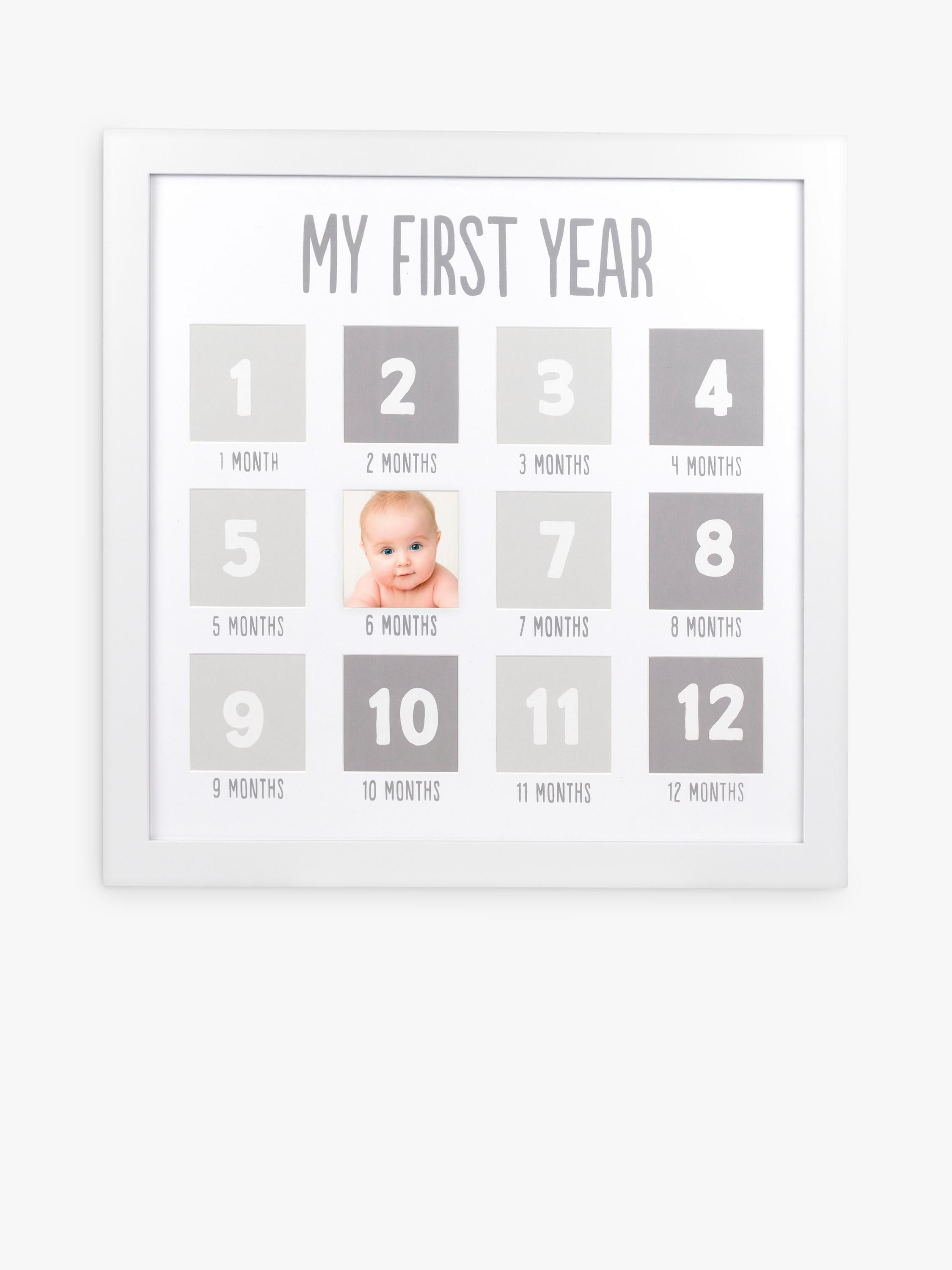 Pearhead My First Year picture frame for 12 photos, imported from the UK