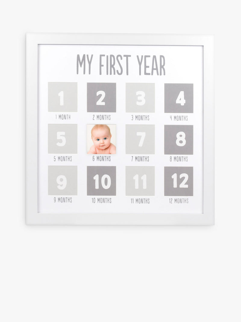 Pearhead My First Year picture frame for 12 photos, imported from the UK