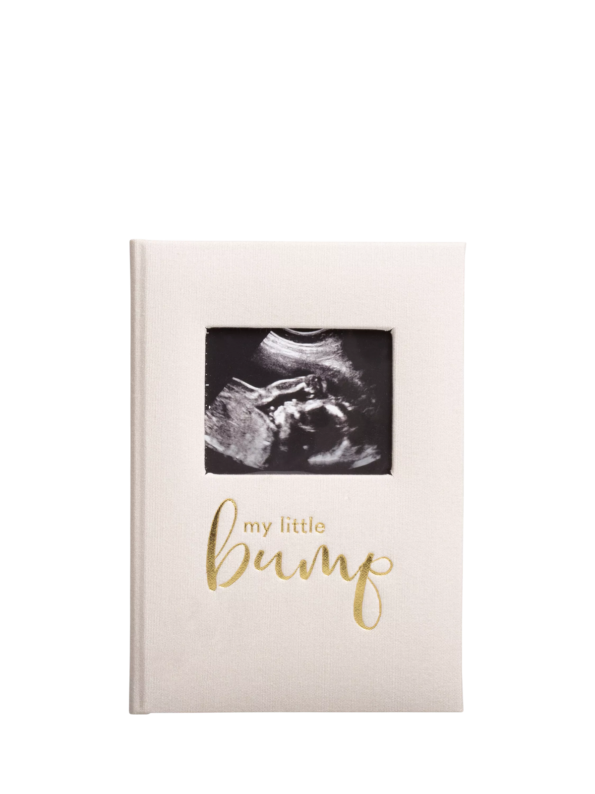 Pearhead pregnancy journal ivory cover gold lettering - British product