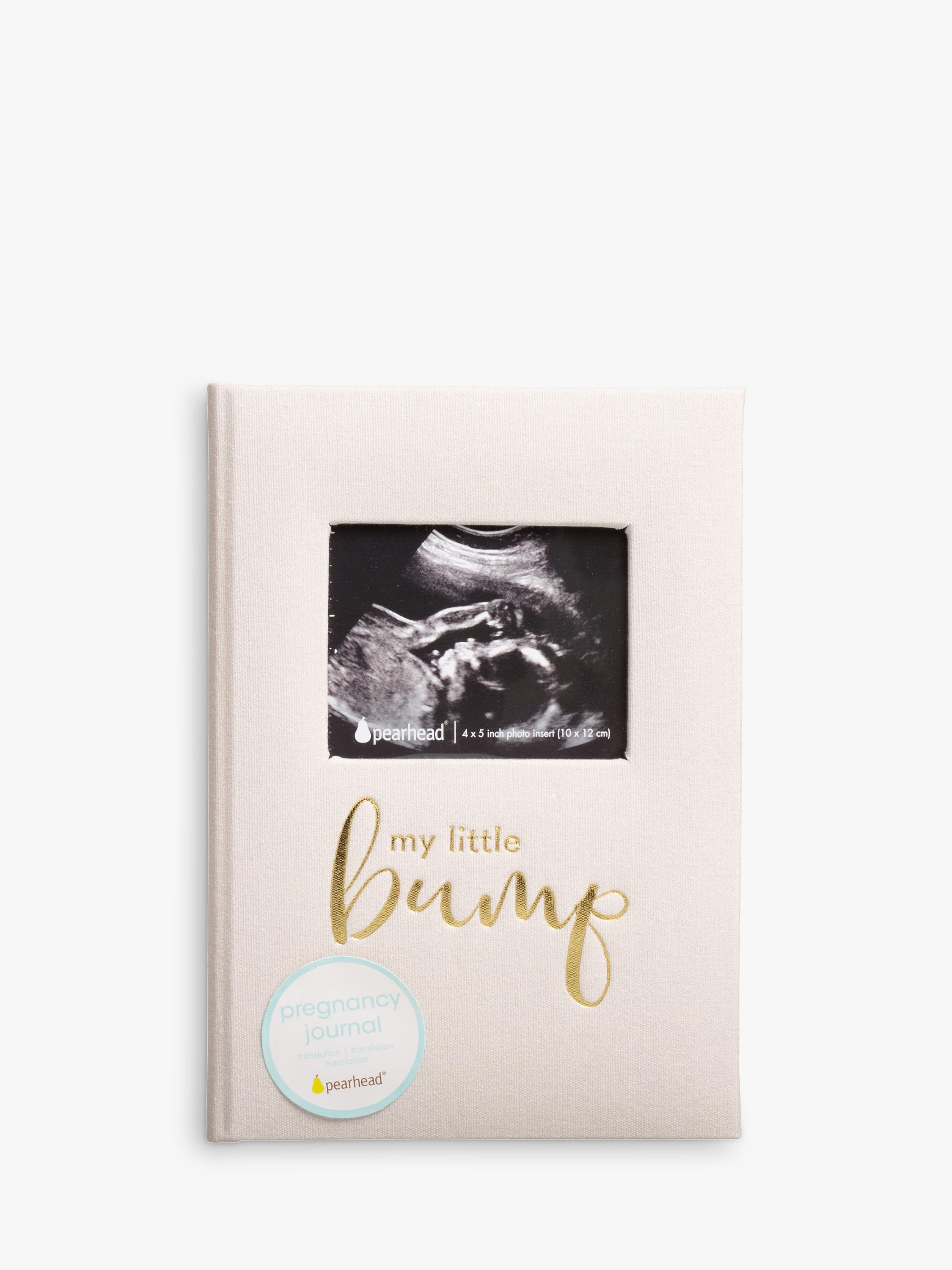 Pearhead pregnancy journal ivory cover gold lettering - British product