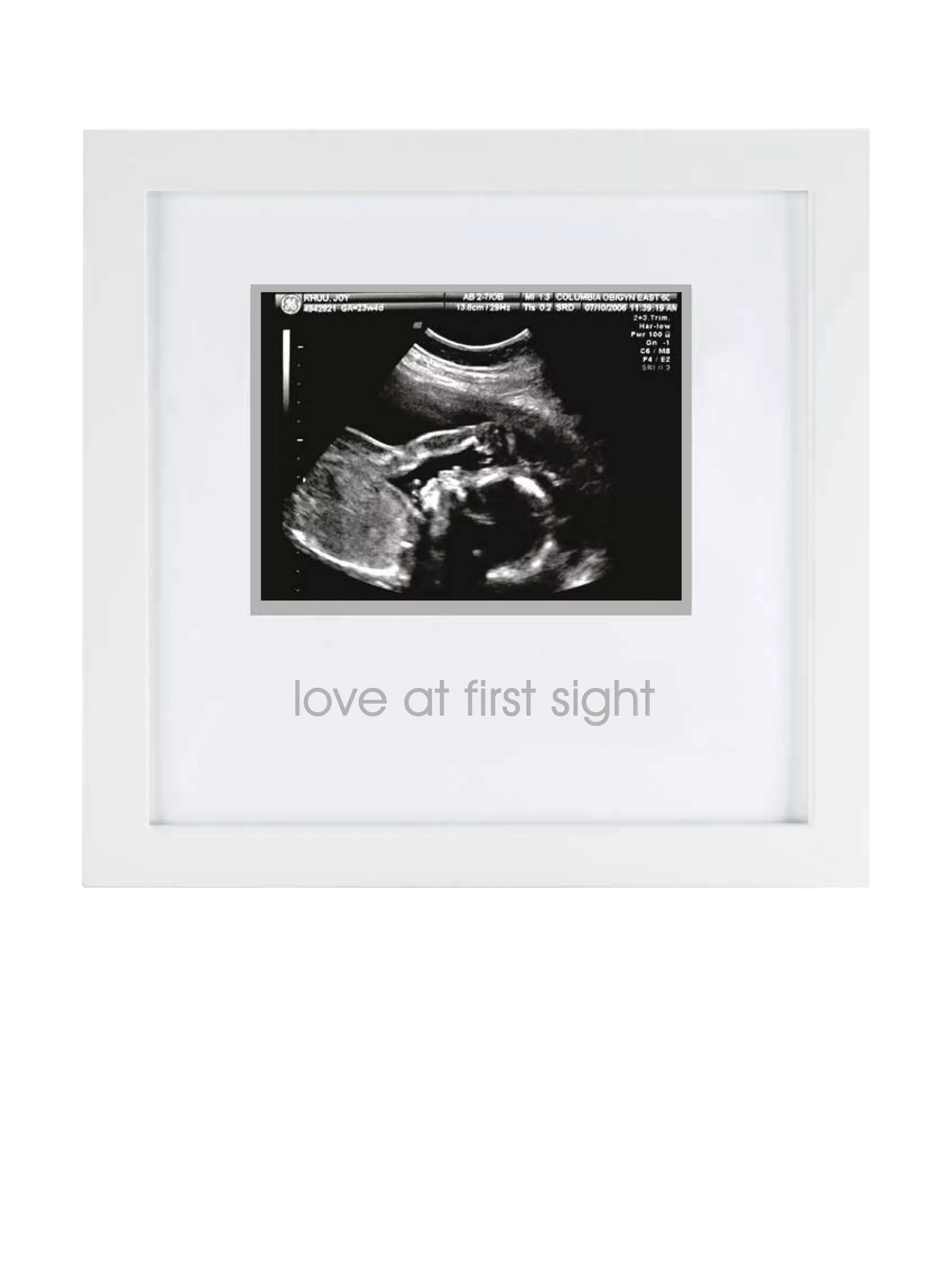 Pearhead sonogram frame wooden keepsake, UK version