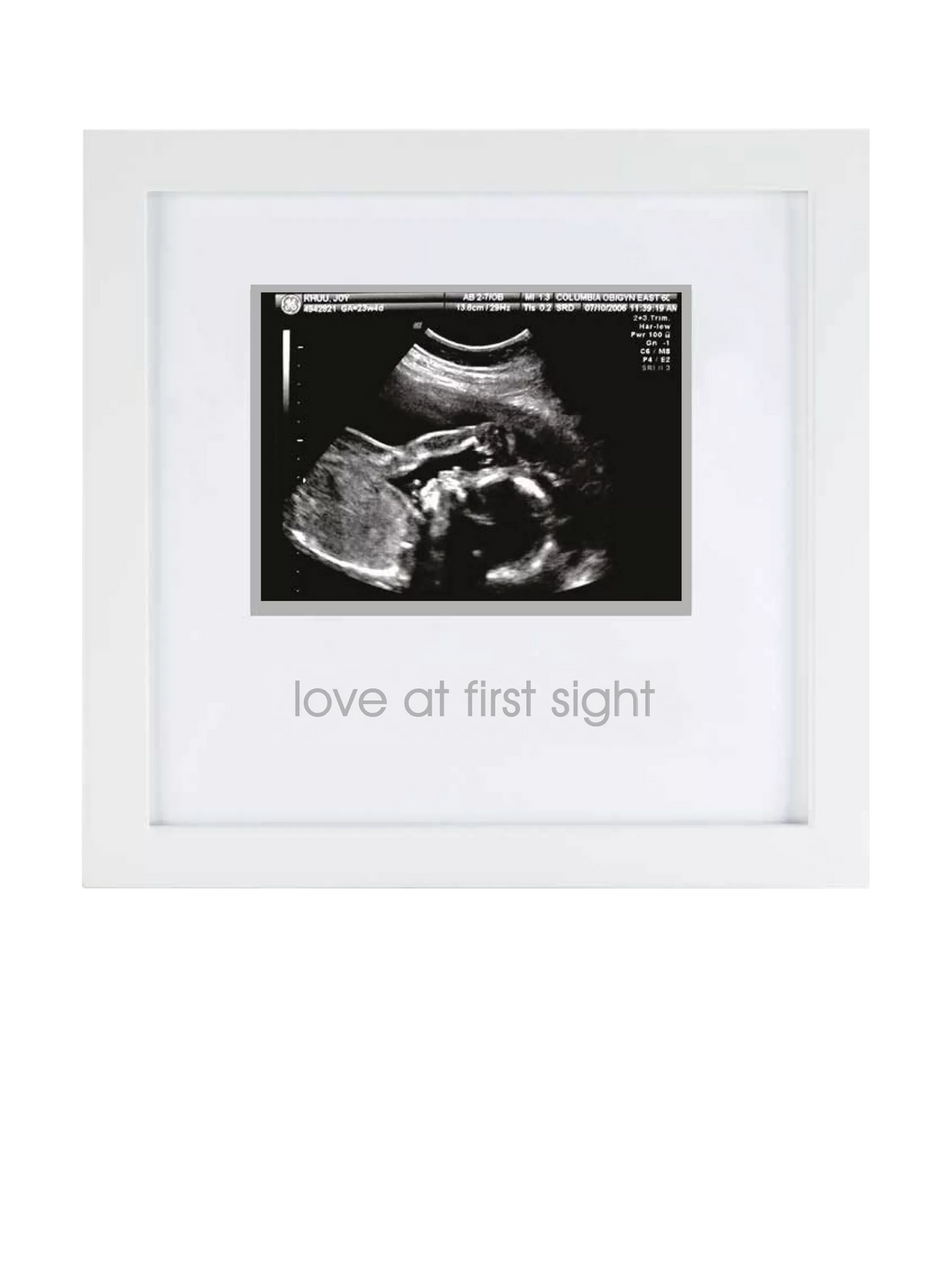Pearhead sonogram frame wooden keepsake, UK version