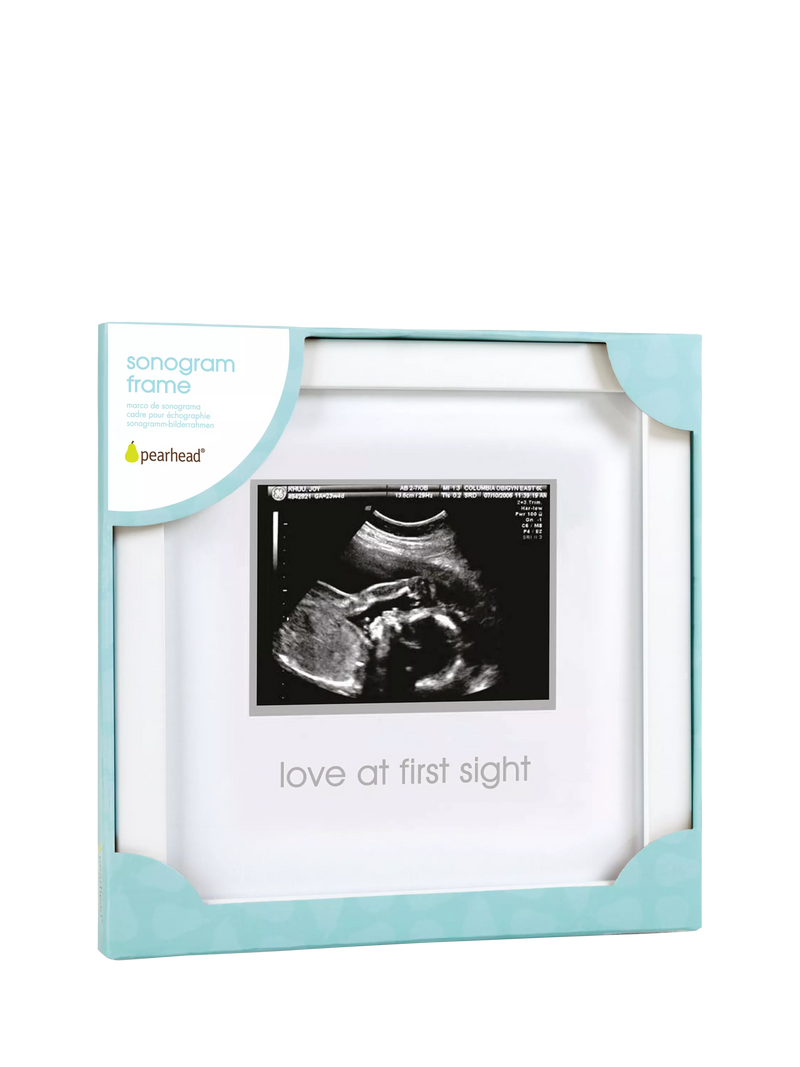 Pearhead sonogram frame wooden keepsake, UK version