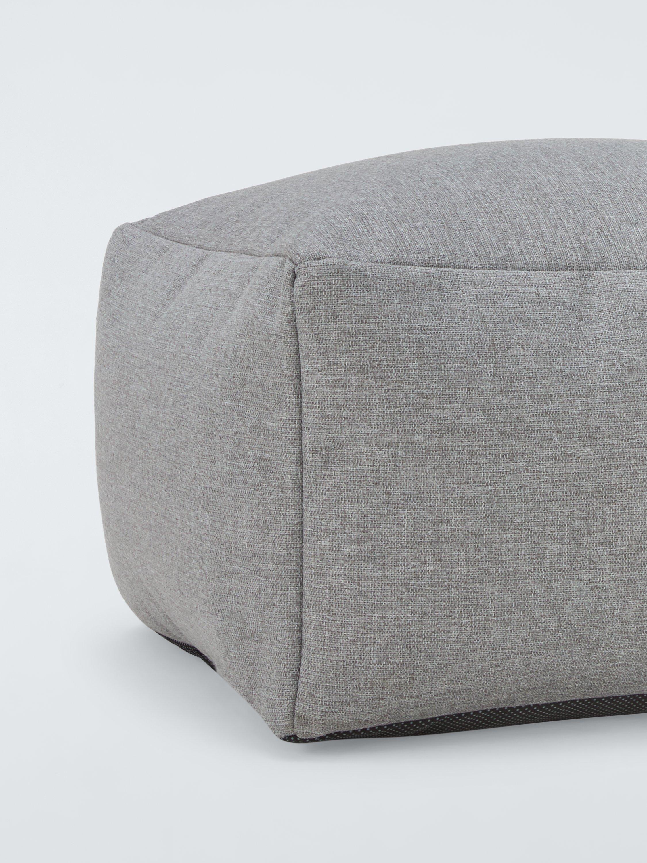 John Lewis square ottoman pouffe with Aquaclean fabric, imported from the UK